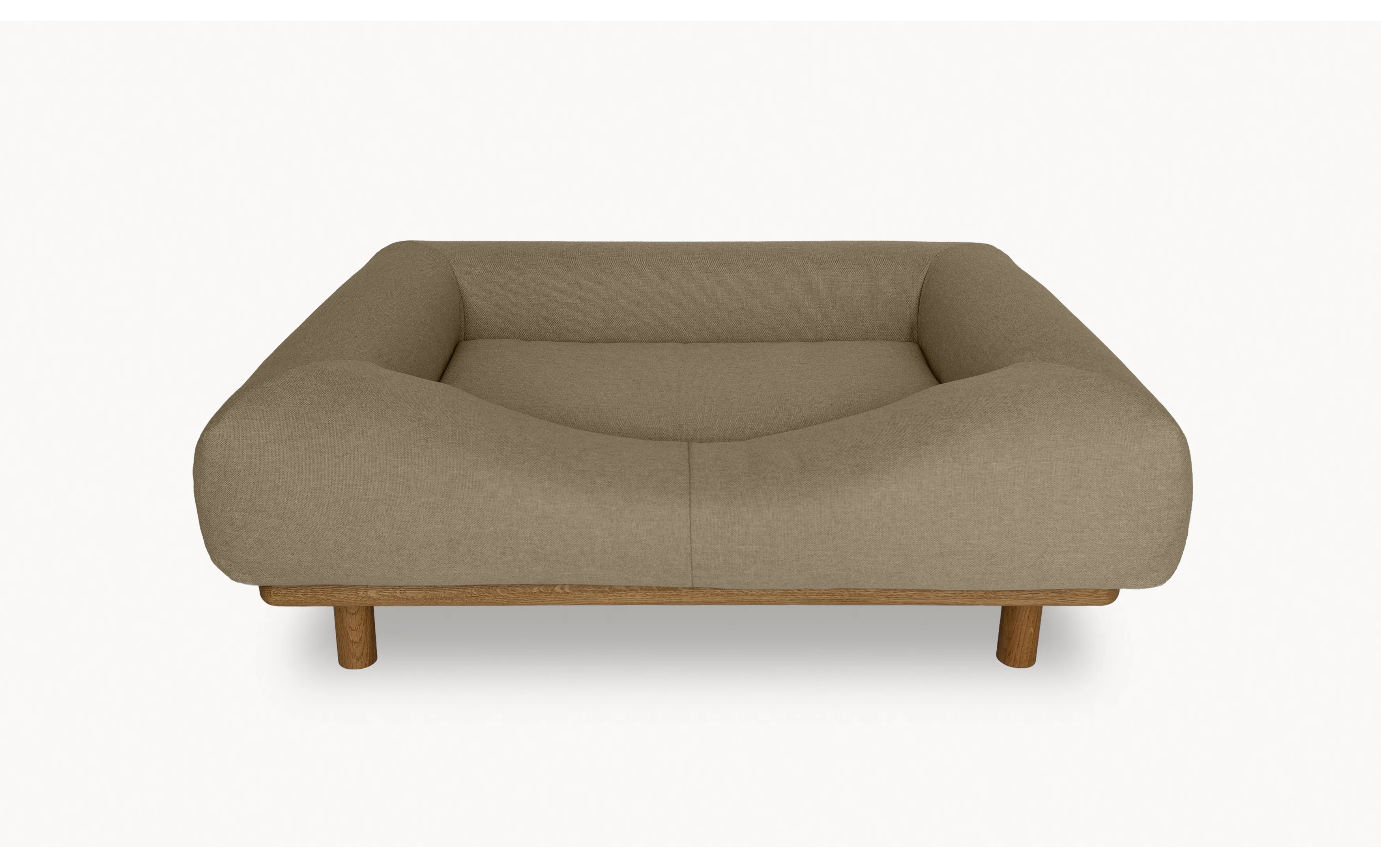CONRAD Bed with frame - Medium   oiled oak / Flat woven / Sandy Shepherd Amouri