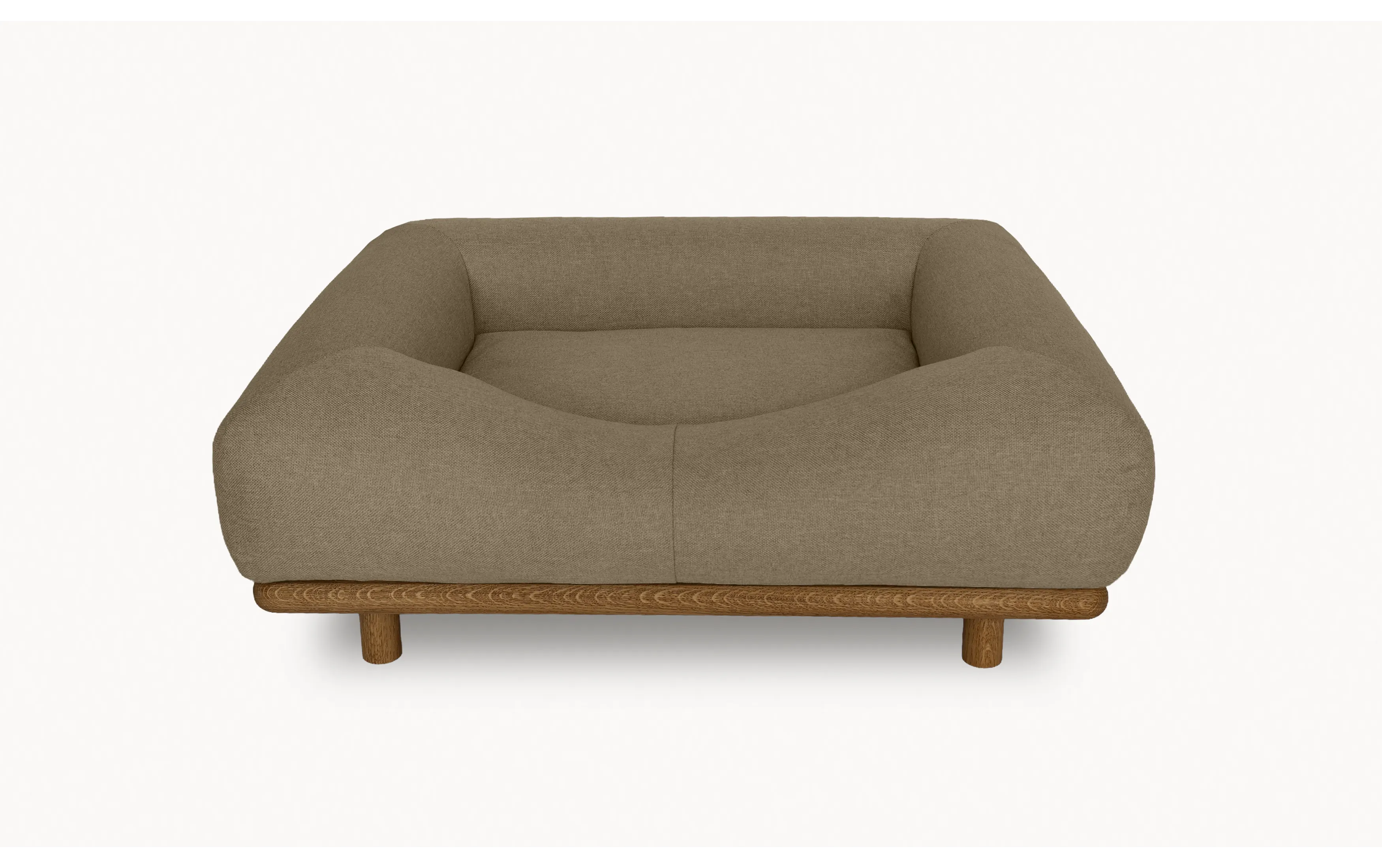 CONRAD Bed with frame - Small   oiled oak / Flat woven / Sandy Shepherd Amouri